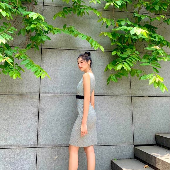 ALANTINO HOUNDSTOOTH MINI DRESS - Picture 7 of 14